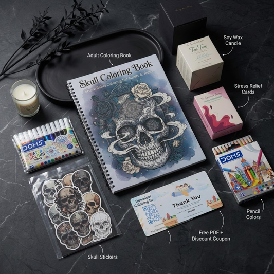 Skull Serenity Coloring Book – Stress Relief Art for Teens & Adults The Spectrum Stories