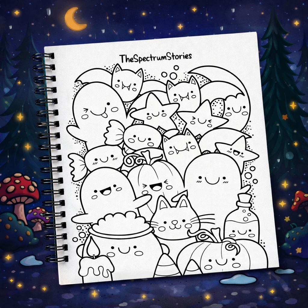 Cozy Little Spooky Coloring Book The Spectrum Stories