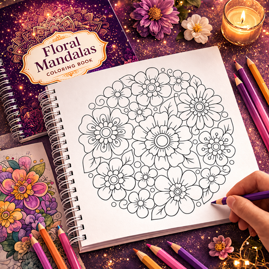 Floral Mandala Coloring Book – 30 Beautiful Flower & Nature Designs for Stress Relief, Mindfulness & Creative Calm The Spectrum Stories