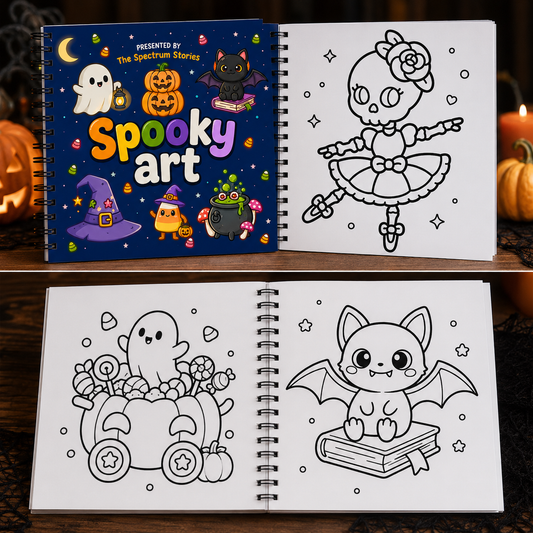 Spooky Art Adult Coloring Book – Wire-O Edition