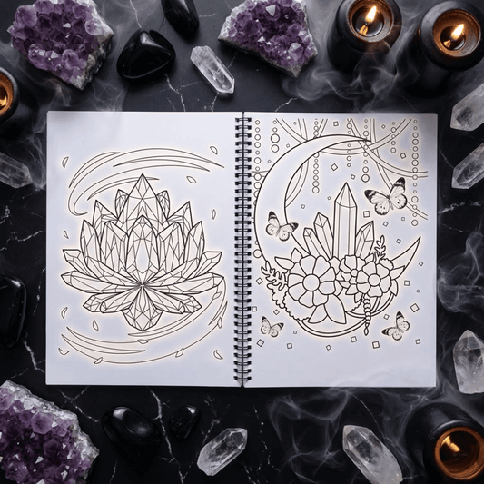 Crystal Aura Coloring Book – Spiritual Art for Calm & Creativity - The Spectrum Stories