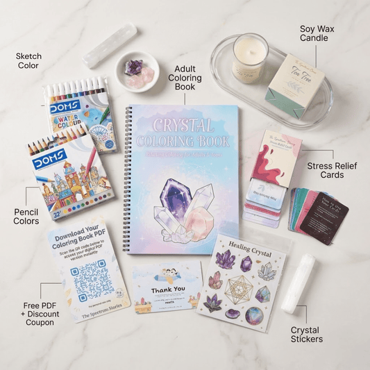 Crystal Aura Coloring Book – Spiritual Art for Calm & Creativity - The Spectrum Stories