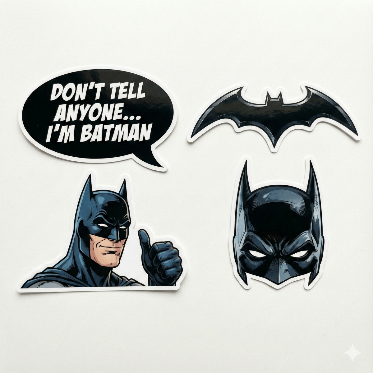 Dark Vigilante Sticker Pack – 10 Gothic Hero Quote Stickers (Batman - Inspired) - The Spectrum Stories