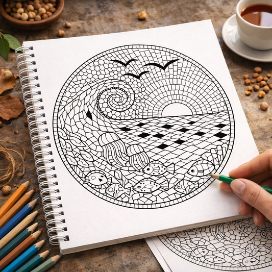 Mindful Mandalas Volume 2: Mosaic Style Adult Coloring Book for Stress Relief & Relaxation The Spectrum Stories