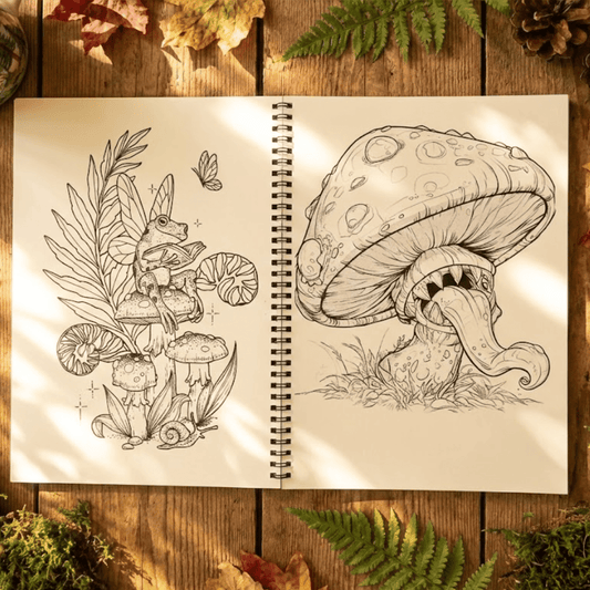 Enchanted Mushroom Coloring Book – Cozy Forest Art for Relaxation - The Spectrum Stories
