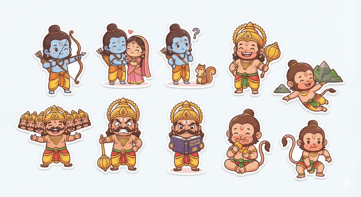 Ramayana stickers - The Spectrum Stories
