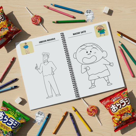Shinchan Coloring Book for Kids – Fun Activity Book for Boys & Girls | 8.5x11 Big Pages - The Spectrum Stories