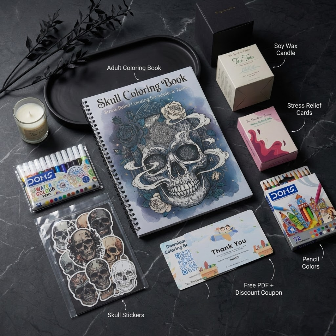 Skull Serenity Coloring Book – Stress Relief Art for Teens & Adults The Spectrum Stories