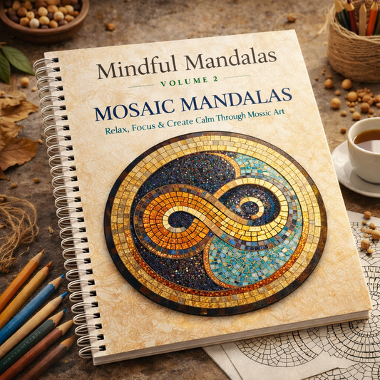 Mindful Mandalas Volume 2: Mosaic Style Adult Coloring Book for Stress Relief & Relaxation The Spectrum Stories