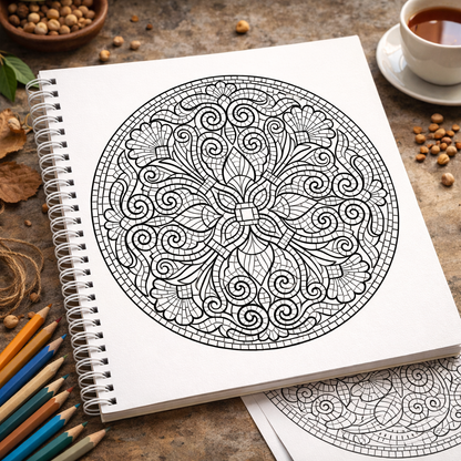 Mindful Mandalas Volume 2: Mosaic Style Adult Coloring Book for Stress Relief & Relaxation The Spectrum Stories