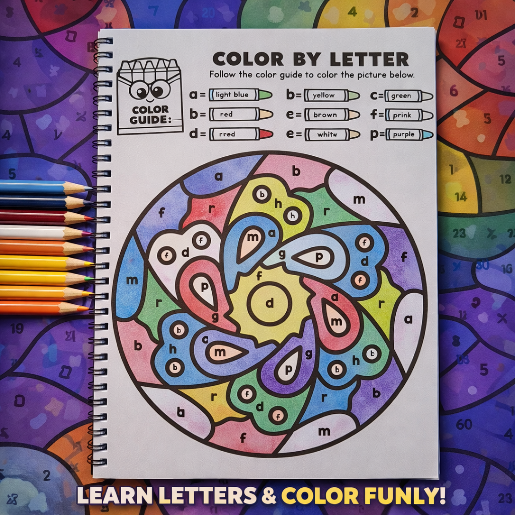 Color By Number Mysteries for Kids | 30+ Fun Illustrations | Color By Letter & Number | A4 Wiro Bound | Screen-Free Learning Activity Book The Spectrum Stories