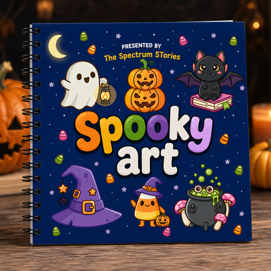 Spooky Art Adult Coloring Book –  Wire-O Edition