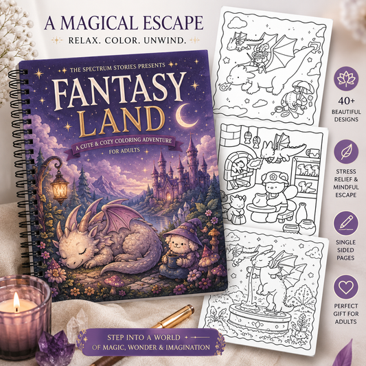 Fantasy Land Adult Coloring Book – A Magical Escape