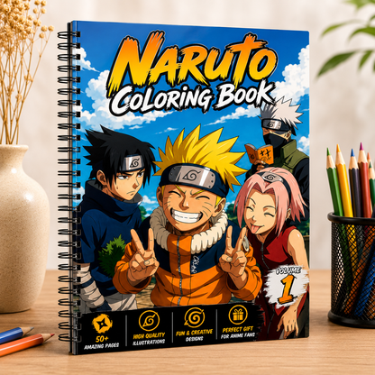 🍥 Naruto Coloring Book – Volume 1