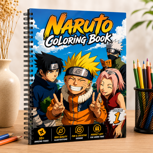 🍥 Naruto Coloring Book – Volume 1