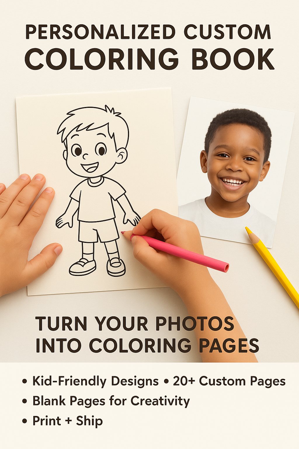 Personalized Custom Coloring Book from Your Photos – Turn Memories into Art | Unique Birthday Gift The Spectrum Stories