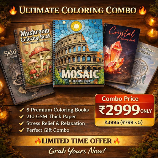 Adult Coloring Book Bundle (set of 5 Books)