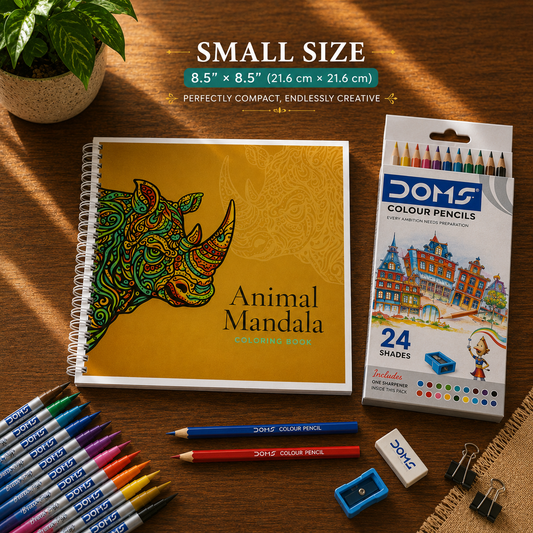 New Updated Version Animal Mandala Coloring Book