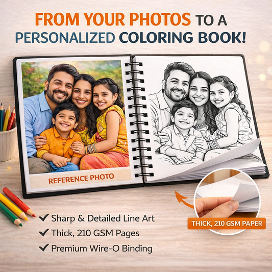 Personalized Custom Coloring Book from Your Photos – Turn Memories into Art | Unique Birthday Gift The Spectrum Stories