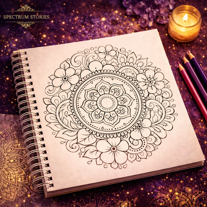 Floral Mandala Coloring Book – 30 Beautiful Flower & Nature Designs for Stress Relief, Mindfulness & Creative Calm The Spectrum Stories