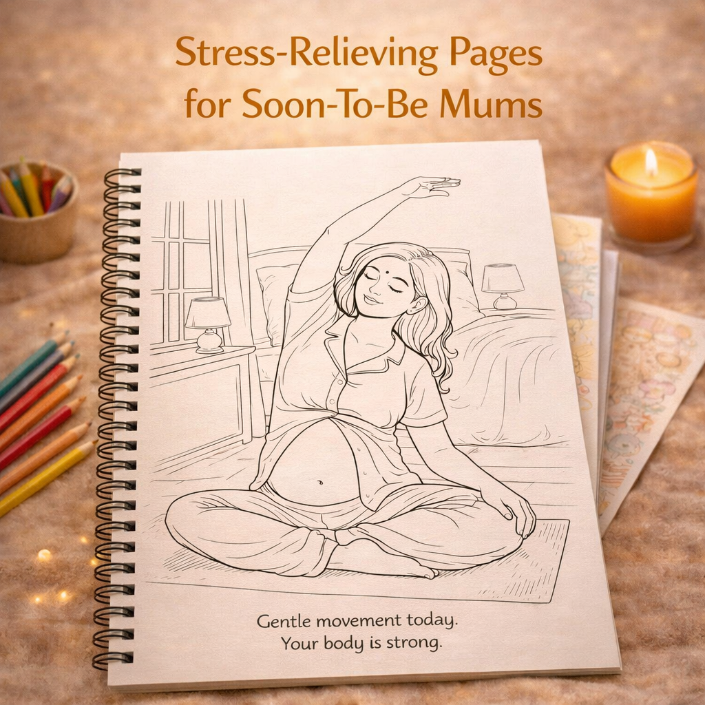 Pregnancy Moments Coloring Book – A Self-Care Journey for Soon-To-Be Mums