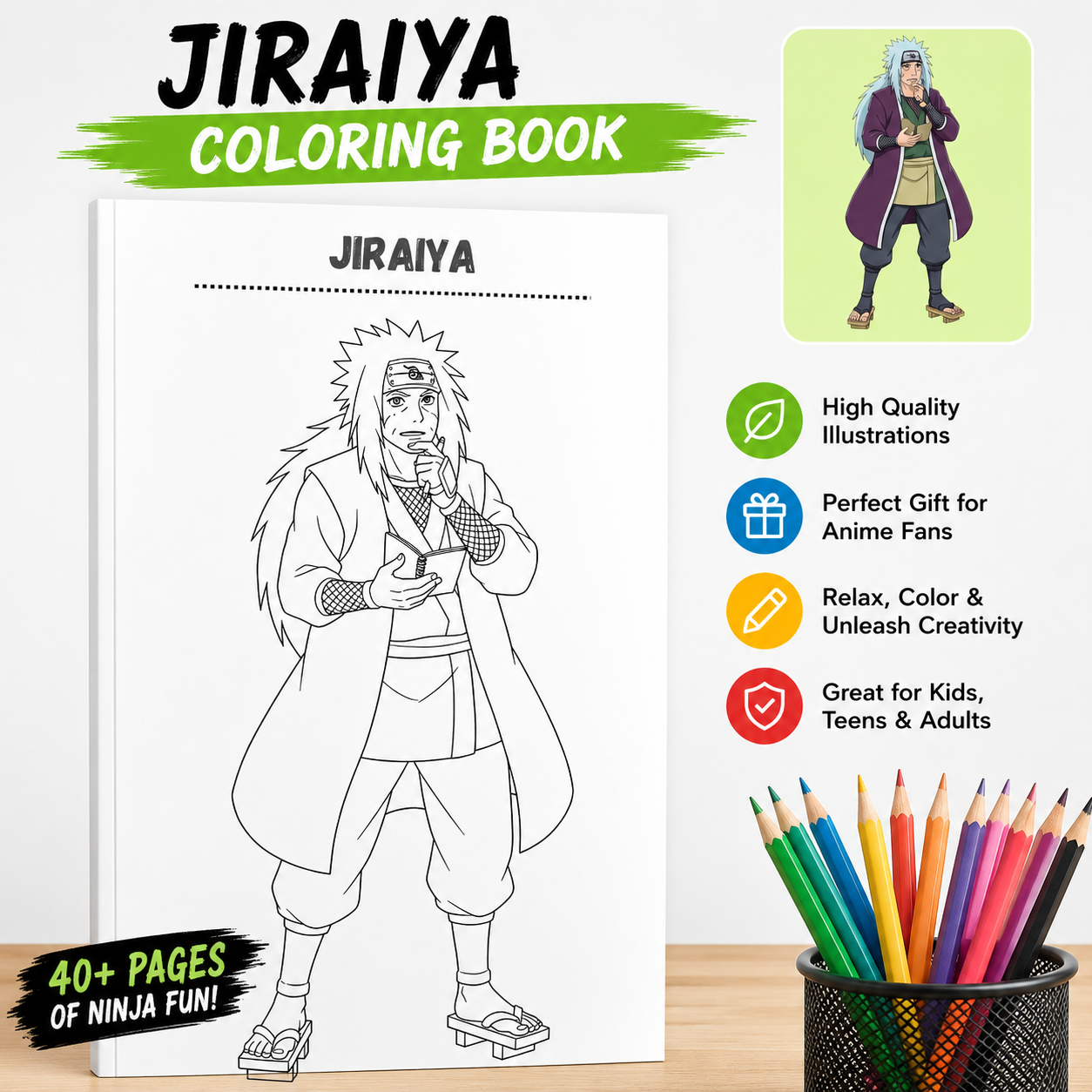 🍥 Naruto Coloring Book – Volume 1