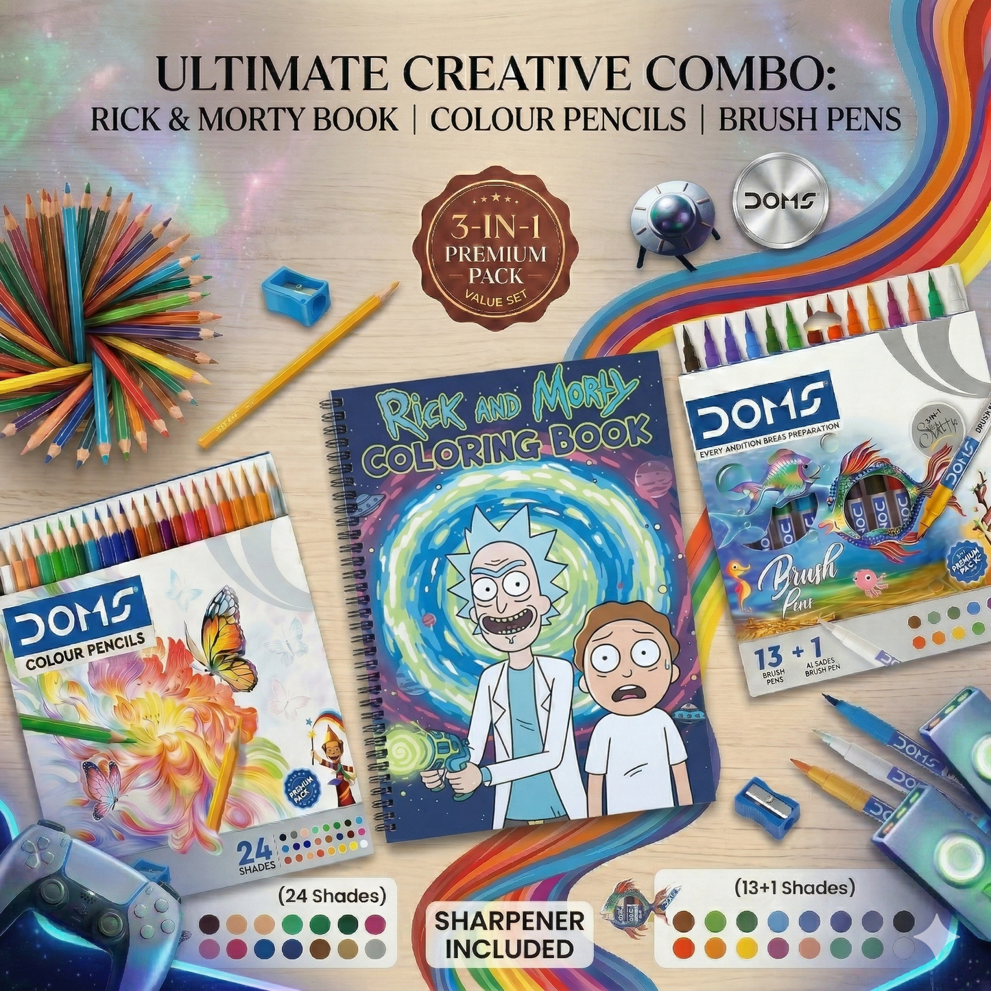 Sci-Fi Cartoon Chaos Colouring Book