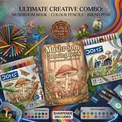 Enchanted Mushroom Coloring Book – Cozy Forest Art for Relaxation