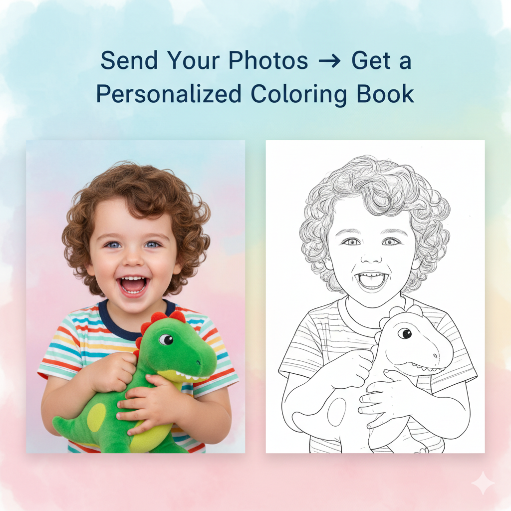 Personalized Custom Coloring Book from Your Photos – Turn Memories into Art | Unique Birthday Gift The Spectrum Stories