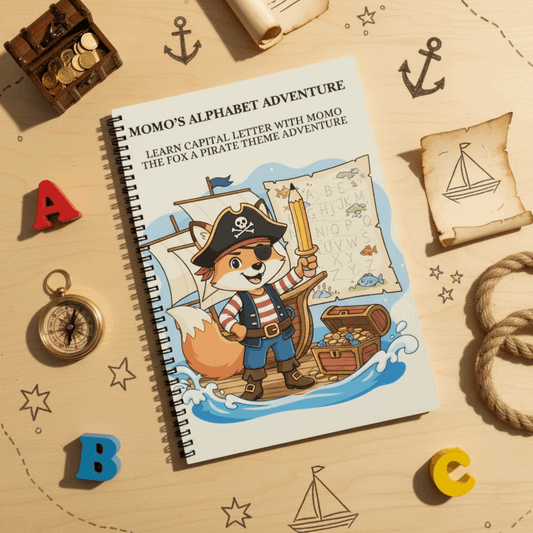 Alphabet Tracing Workbook for Kids | Pirate Capital Letters Adventure - The Spectrum Stories