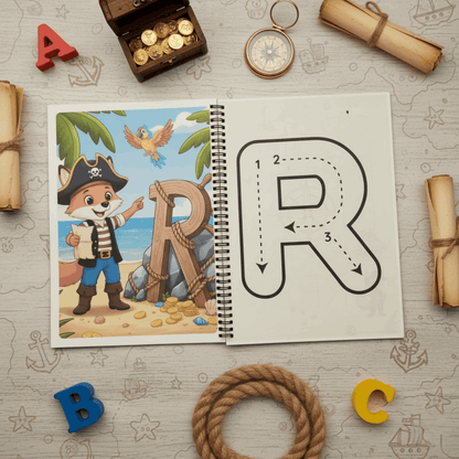 Alphabet Tracing Workbook for Kids | Pirate Capital Letters Adventure - The Spectrum Stories