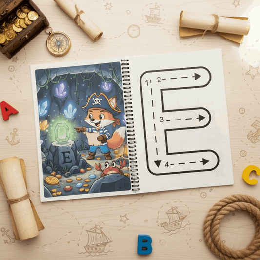 Alphabet Tracing Workbook for Kids | Pirate Capital Letters Adventure - The Spectrum Stories