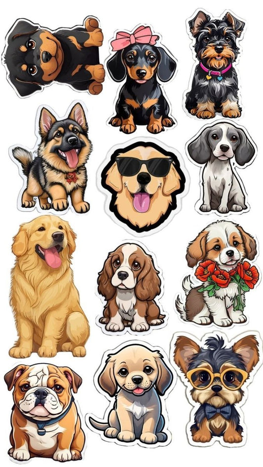 Animals & Pets – Funny Dogs – Sticker Pack (15 pcs) - The Spectrum Stories