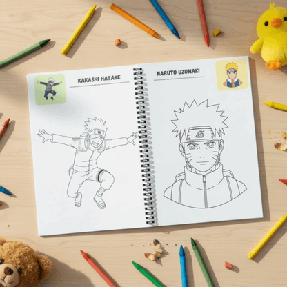 Anime Coloring Book - 30 Premium Character Designs - The Spectrum Stories