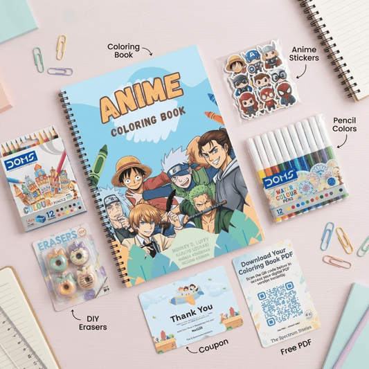 Anime Coloring Book - 30 Premium Character Designs - The Spectrum Stories