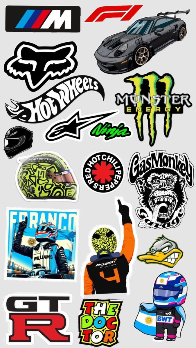 Bike Lifestyle – Ride Hard – Sticker Pack (15 pcs) - The Spectrum Stories
