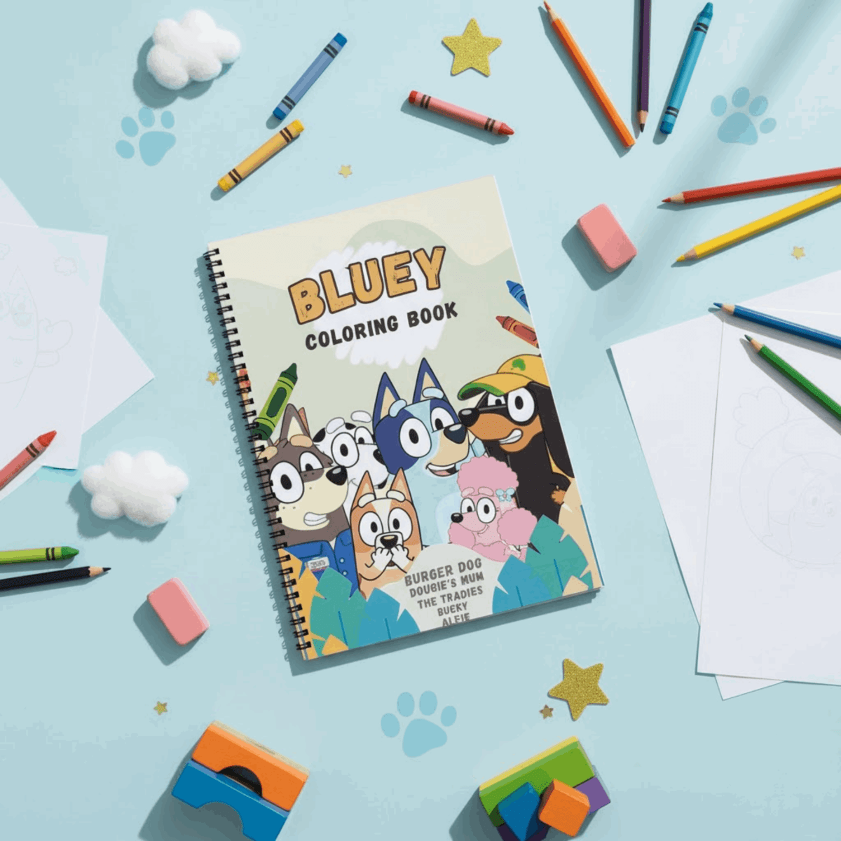 Bluey Coloring Book for Preschool Kids – Educational Fun Activities | Jumbo 8.5x11 Format - The Spectrum Stories
