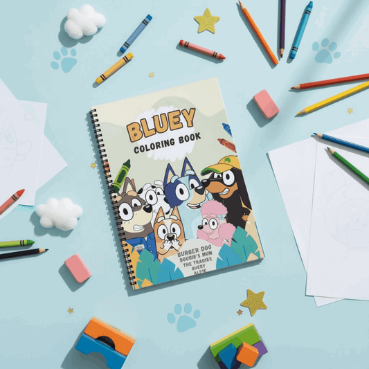 Bluey Coloring Book for Preschool Kids – Educational Fun Activities | Jumbo 8.5x11 Format - The Spectrum Stories