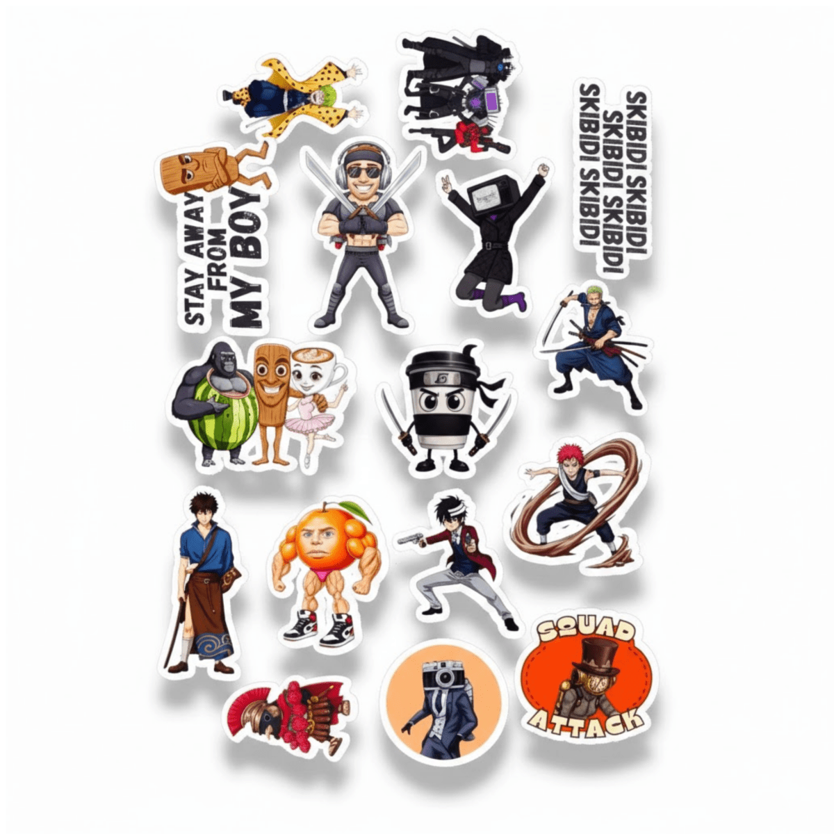 Brainrot Anime & Skibidi Trending Stickers Pack - Anime Stickers Bundle for Kids & Teens - The Spectrum Stories