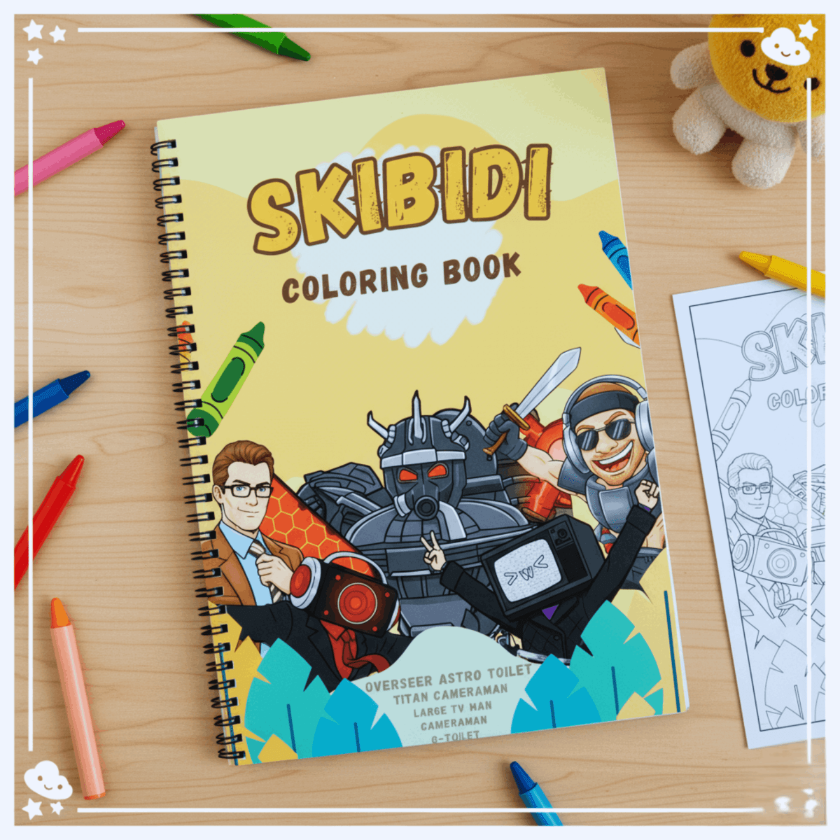 Brainrot Coloring Book Set - 3 Books Featuring Skibidi & Anime - The Spectrum Stories