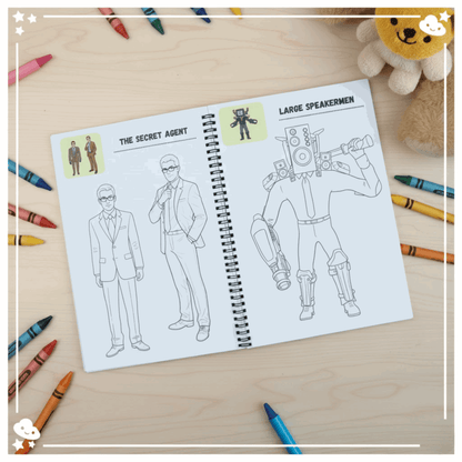 Brainrot Coloring Book Set - 3 Books Featuring Skibidi & Anime - The Spectrum Stories