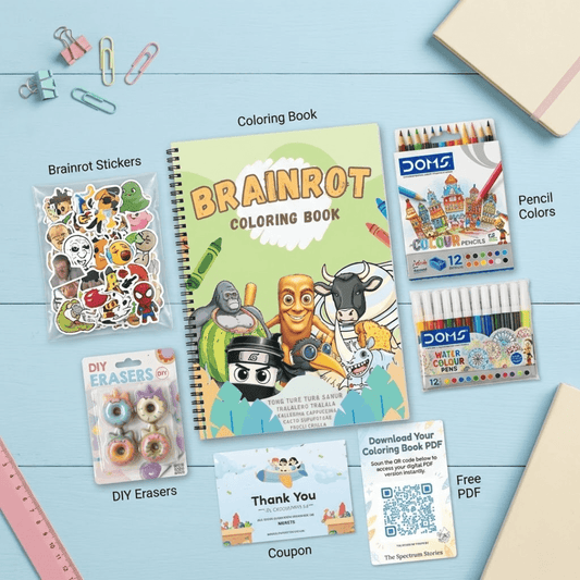 brainrot coloring book - Viral Internet Culture Art Book for Teens & Adults - The Spectrum Stories