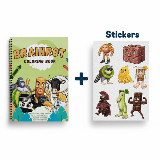 brainrot coloring book - Viral Internet Culture Art Book for Teens & Adults - The Spectrum Stories