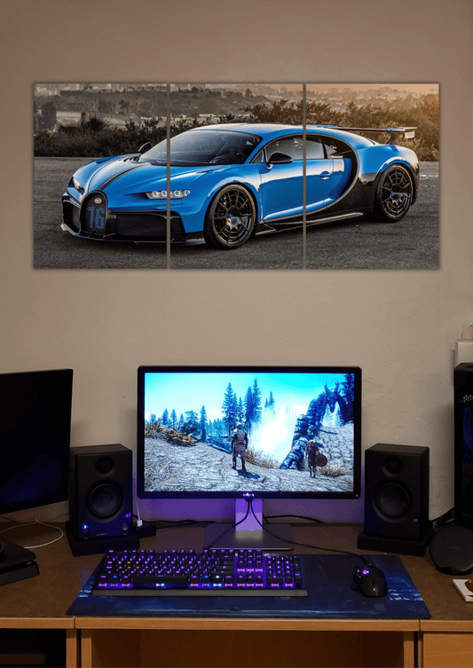 Bugatti Chiron | Split Poster | 3 Piece Set - The Spectrum Stories