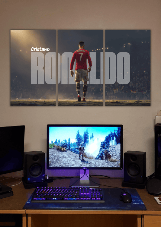 Cristiano Ronaldo | Hard Work | Split Poster | 3 Piece Set - The Spectrum Stories
