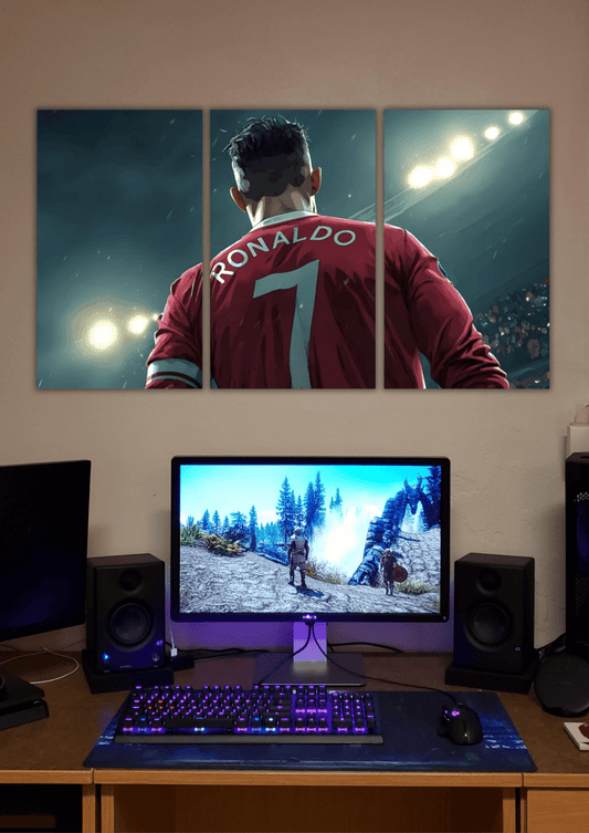 Cristiano Ronaldo | The GOAT | Split Poster | 3 Piece Set - The Spectrum Stories
