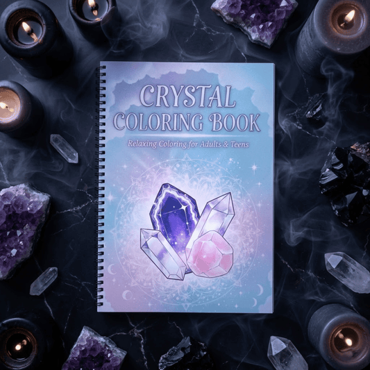 Crystal Aura Coloring Book – Spiritual Art for Calm & Creativity - The Spectrum Stories