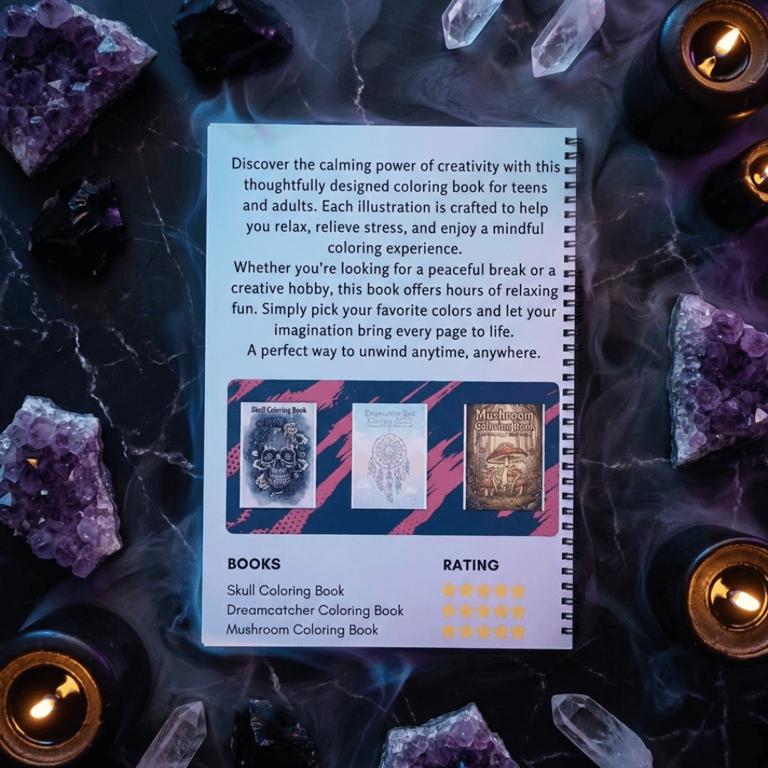 Crystal Aura Coloring Book – Spiritual Art for Calm & Creativity - The Spectrum Stories