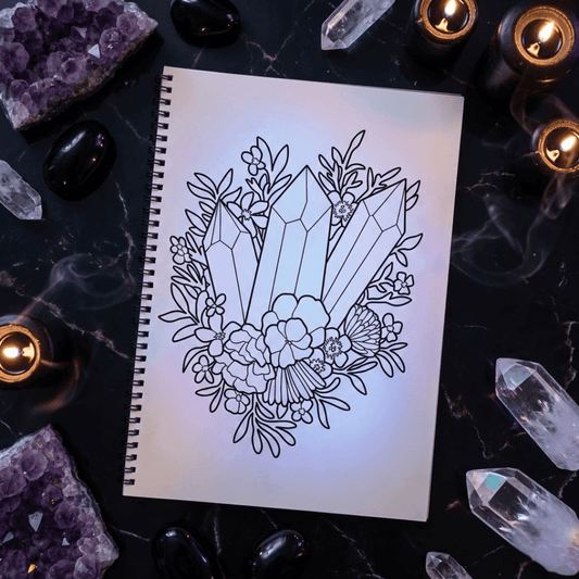 Crystal Aura Coloring Book – Spiritual Art for Calm & Creativity - The Spectrum Stories