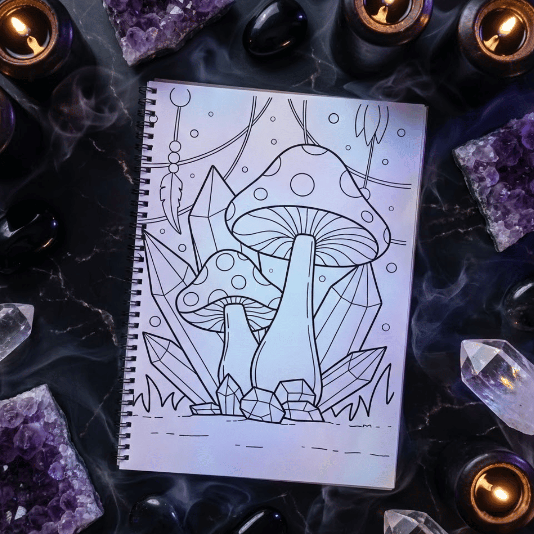Crystal Aura Coloring Book – Spiritual Art for Calm & Creativity - The Spectrum Stories